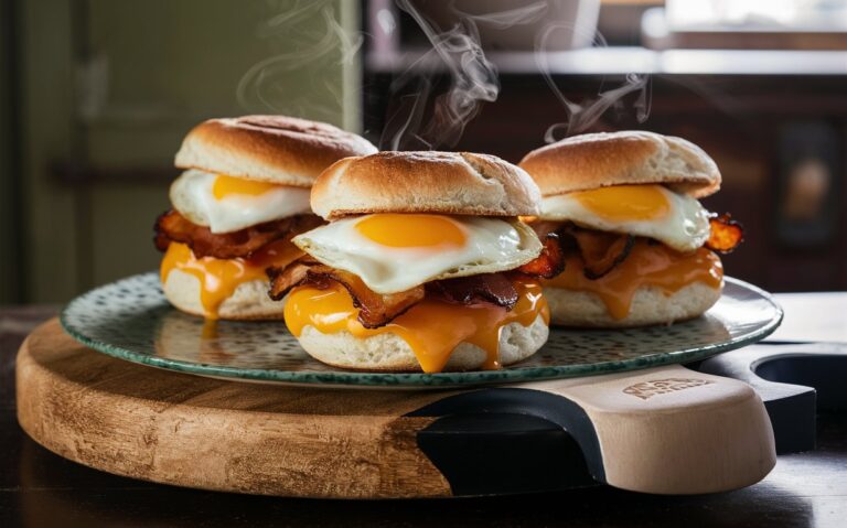 Crack Breakfast Sliders: Bacon, Egg and Cheese