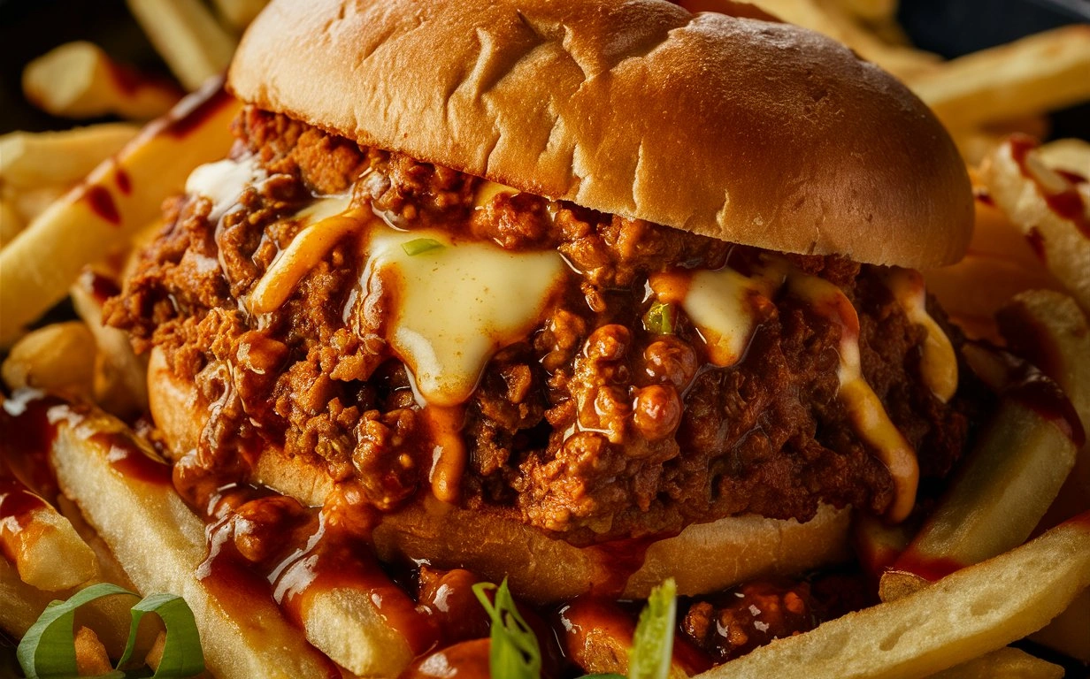 Juicy Sloppy Joes filling on a toasted bun with fresh lettuce.