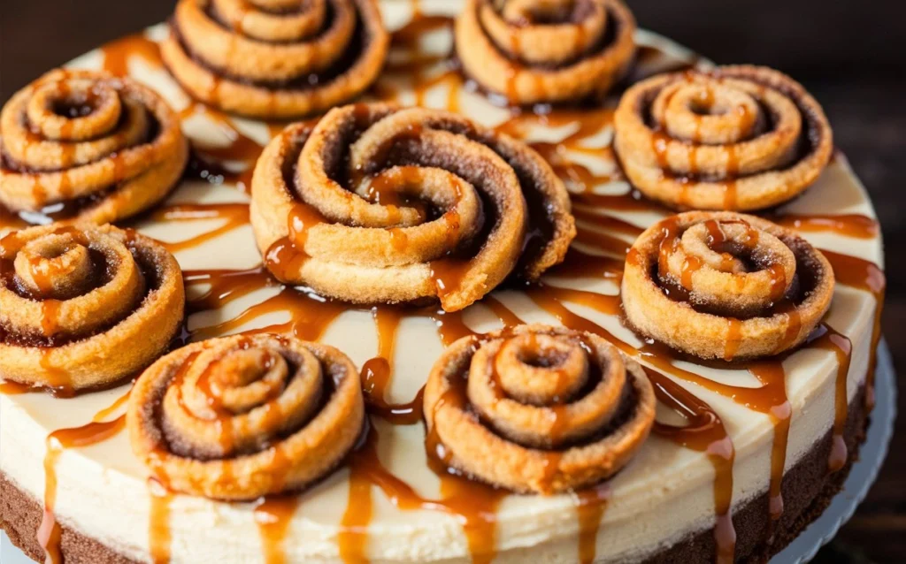 Swirling cinnamon sugar into the cheesecake batter before baking