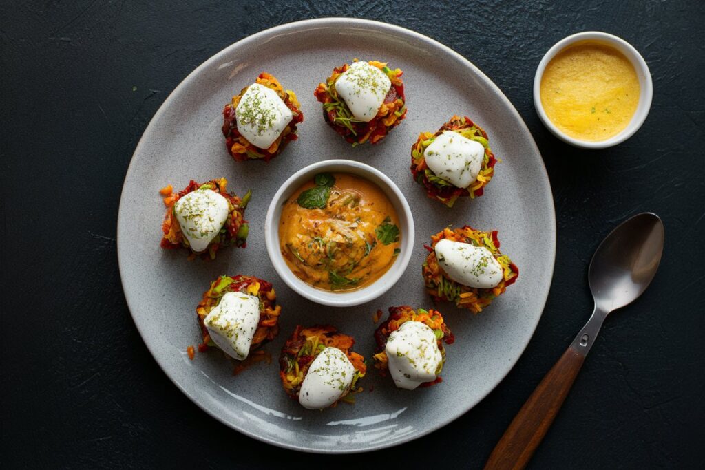  A close-up of Taco Ranch Bites with a golden, crispy texture and ranch dressing